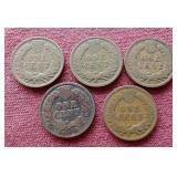 (5) Indian Pennies