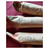 (6) Partial Wheat Penny Rolls