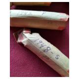 (6) Partial Wheat Penny Rolls