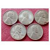 (5) 1943 Steel Pennies
