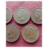 (5) Indian Pennies