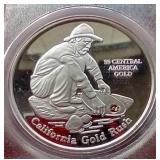 Awesome 1oz Silver Medallion With Placer Gold