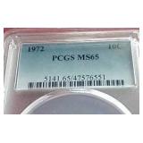 1972 Dime - PCGS MS65