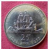 1973 St Helena 25 Pence Commemorative Coin