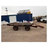 Heavy-duty Industrial or Farm flatbed Trailer. Steel grating platform 95” w x 120” d