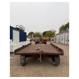 Heavy-duty Industrial flatbed Trailer: Steel deck with side edges for load containment