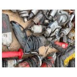 Pallet of corded power tools Dewalt, Milwaukee, Aircat, Ingersol-Rand, Gison Pneumatic, Skil and more