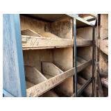 Wood gang box H 77” x 28 ½” x 48 ½”