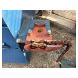 Slanted Metal jobbox with a Reed Chain Vise attached. H 55 ½” x 30” x 48”