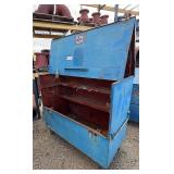 Metal storage jobbox H 56” x W 30 ½” x L 60 ½”
