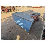 Metal workbench or tool cabinet with 2 drawers and 2 lower cabinet doors