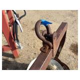 Steel lifting attachment with bucket possibly designed for mortar lifting H 46” x W 26”