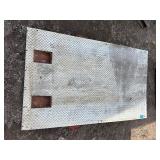 Forklift or Loading Ramp with diamond plate steel surface.  L 79” x H 19” x W 48