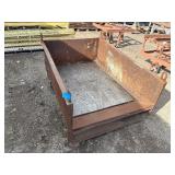 Steel material handling bin or drop box L 74” x W 50 ½” x H 30”