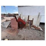 Coils of steel wire rope/cables and various sized sheets of steel or aluminum or open grate flats