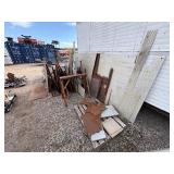 Coils of steel wire rope/cables and various sized sheets of steel or aluminum or open grate flats