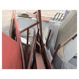 Coils of steel wire rope/cables and various sized sheets of steel or aluminum or open grate flats