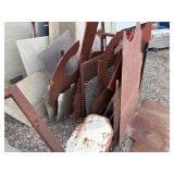 Coils of steel wire rope/cables and various sized sheets of steel or aluminum or open grate flats
