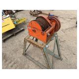 Thern Mechanical winch on a welded steel stand