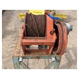 Thern Mechanical winch on a welded steel stand