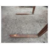Steel forklift forks
