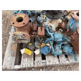 Pallet of Various type Valves. The smaller have hand lever handles