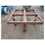 Heavy duty commercial support stand with castors or leveling feet. 48”l x 48”w x 26 ½”t