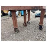 Heavy duty commercial support stand with castors or leveling feet. 48”l x 48”w x 26 ½”t