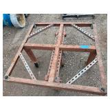 Heavy duty commercial support stand with castors or leveling feet. 48”l x 48”w x 26 ½”t