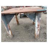 Steel work table H 32” x 42” x 42”