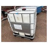 Plastic tank inside a Protect Plus PG50 metal cage. L 39 ½” x W 47” x H 46”