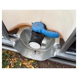 Plastic tank inside a Protect Plus PG50 metal cage. L 39 ½” x W 47” x H 46”