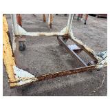 Steel rolling work table H 36” x 40” x 40”