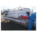 Pontoon with Scissor Trailer - 30 HP Johnson Outboard