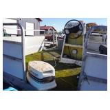 Pontoon with Scissor Trailer - 30 HP Johnson Outboard