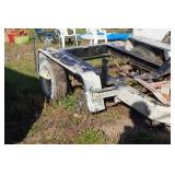 Heavy Duty Single Axle Trailer - Cradle for Tank or Smoker - For Parts