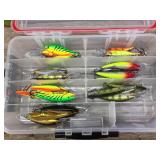 PLANO Tackle Box with 25 Like New RAPALA - Over $400 Retail!