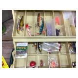 Large PLANO Tackle Box with Lures - Jigs - Sinkers - Parts