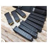 (2) Glock Case - Ammo Clip Carry Cases - With 9mm Magazines + Some Ammo