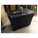 Medium Black Tote with Storage in Lid - Good