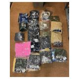 5 shelves of MN, WI, Iowa apparel various sizes designs & colors