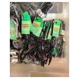 Lanyards and eyewear retainers in 9 plastic storage stacking drawers