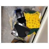 Assorted hats, gloves, masks, Numb Skill Ice Towels, Motley Tubes. Note: All merchandise is new