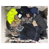 Assorted hats, gloves, masks, Numb Skill Ice Towels, Motley Tubes. Note: All merchandise is new