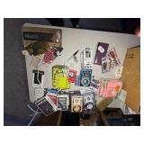 Hats, snow scrapers, gloves, chargers, electronic carrying cases