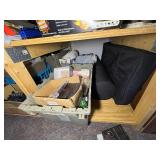 Hats, snow scrapers, gloves, chargers, electronic carrying cases