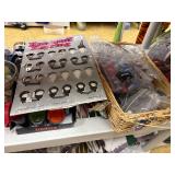 Shirts, sweatshirts, shot glasses, blankets, wallets, winter hats, incense, decals, flash lights, bracelets