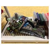 Shirts, sweatshirts, shot glasses, blankets, wallets, winter hats, incense, decals, flash lights, bracelets