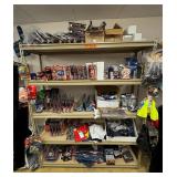 NASCAR lighters, cars, shirts, can coolers, blankets, flasks, desk set, hats, and license plates