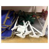 Football tchotchkes: flags, cups, blankets, key chains